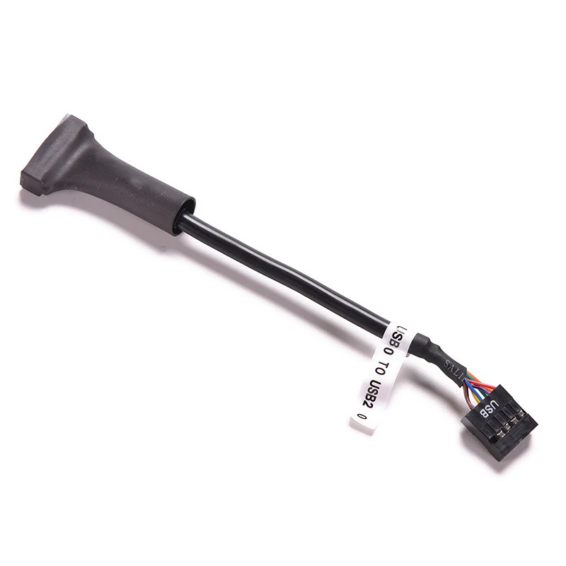 Черный USB 2 0 9 контактный корпус штекер к материнской плате 3 20pin гнездо адаптер