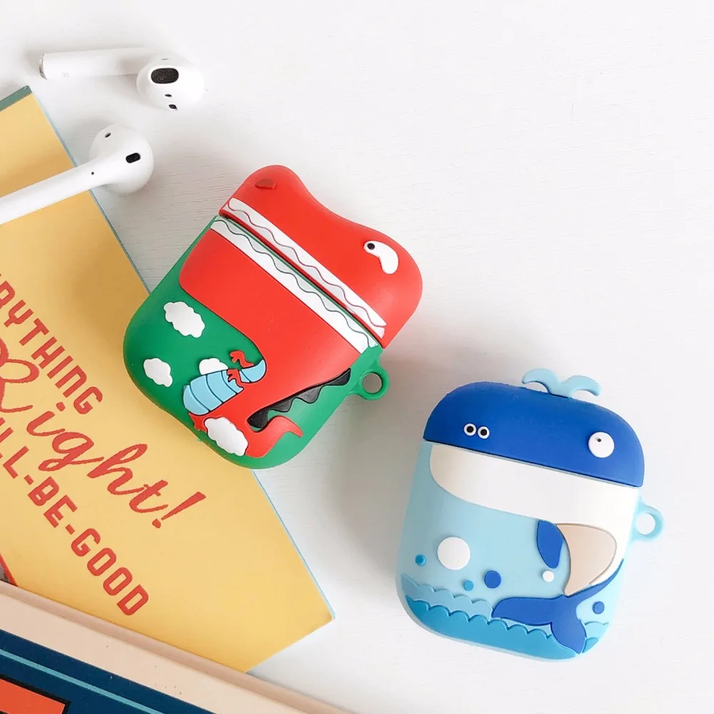 Чехол для наушников с 3D рисунком персика Airpods 2 силиконовый чехол милым медведем