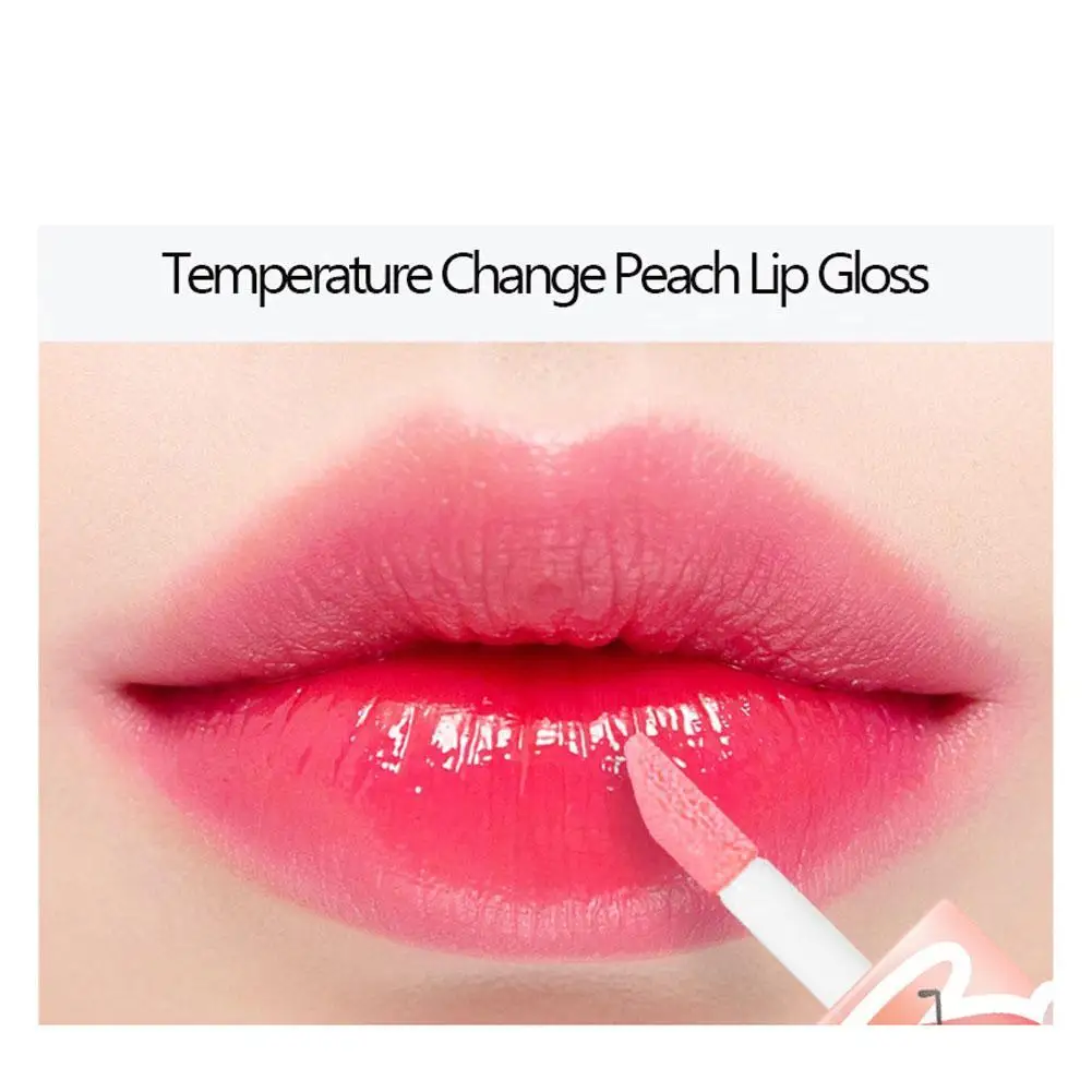 

1pcs Moisturizing Color Changing Liquid Lipsticks Transparent Peach Lip Oil Hydrating Natural Lipgloss Lasting Makeup Cosmetics