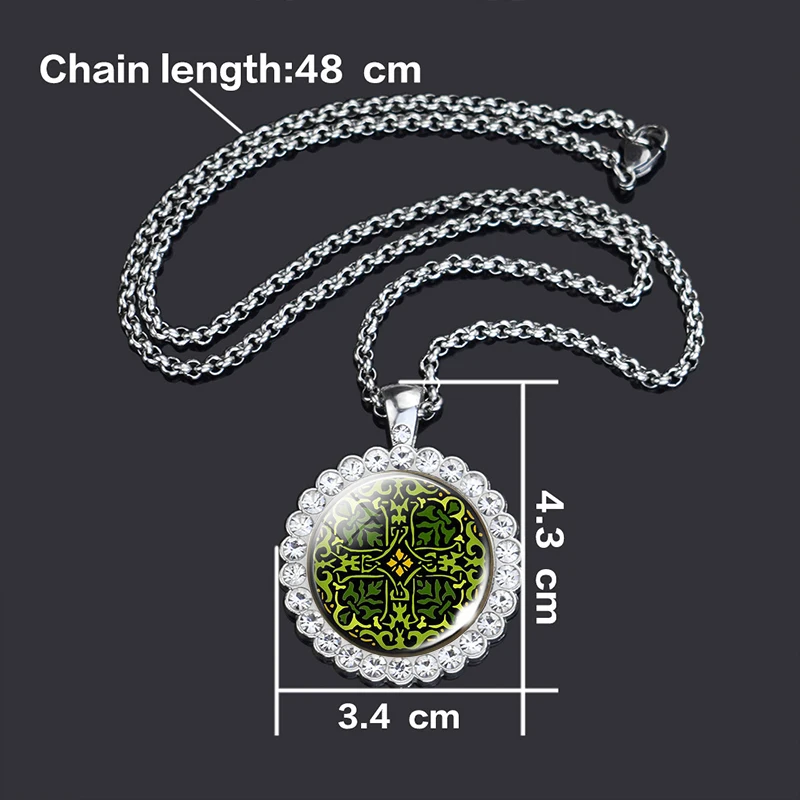 Счастливая бижутерия ко Дню Св Патрика подарок стеклянный кабошон кулон