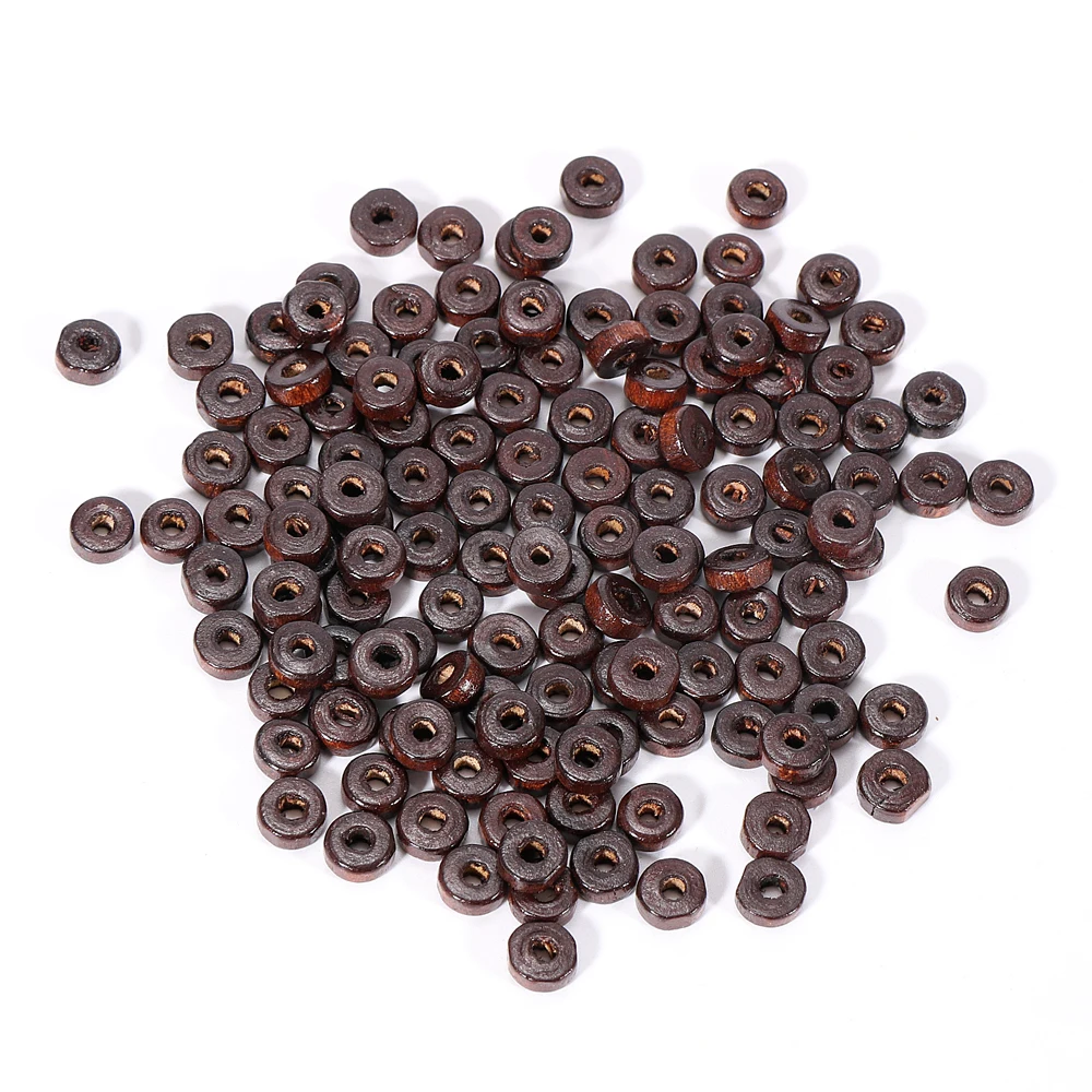 

100pcs/lot 8mm Vintage Wooden Round Loose Beads Spacer Bead for DIY Jewelry Findings Bangle Bracelet Necklace Making