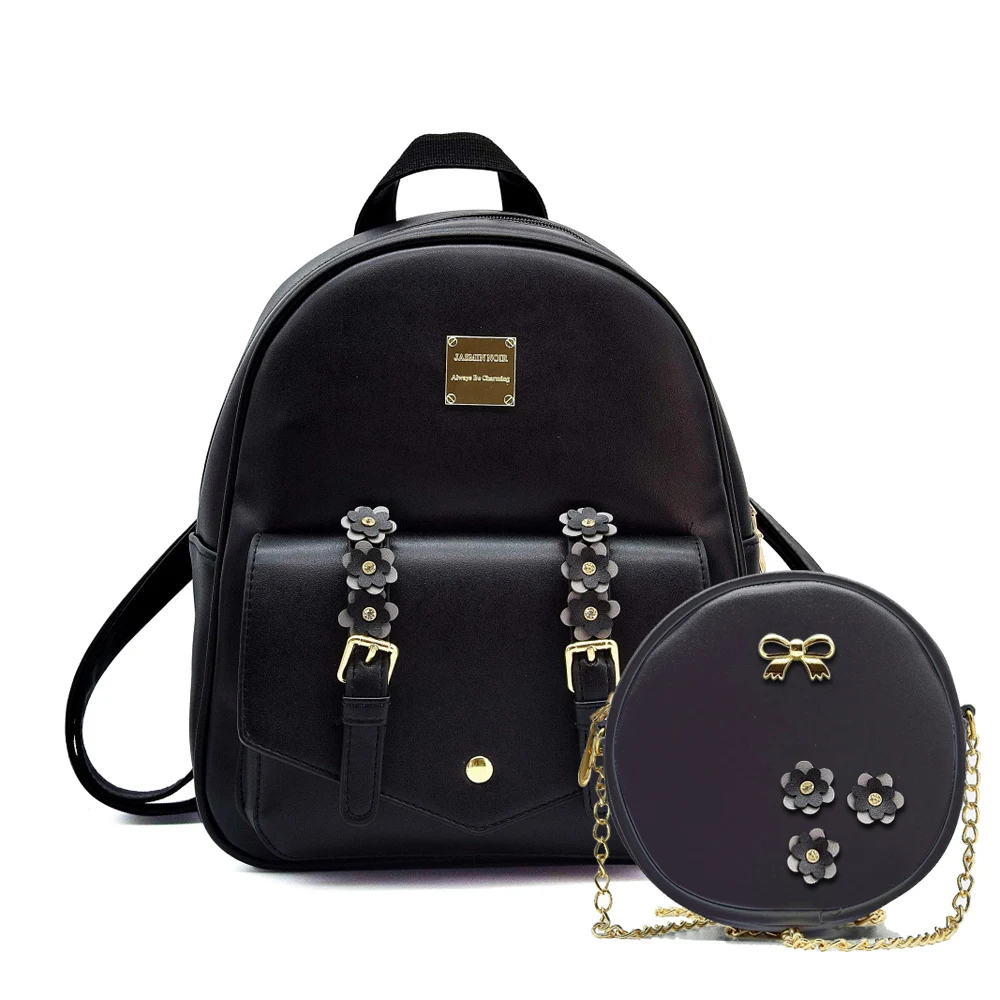 Женский брендовый дизайнерский рюкзак с цветочным принтом комплект из 2