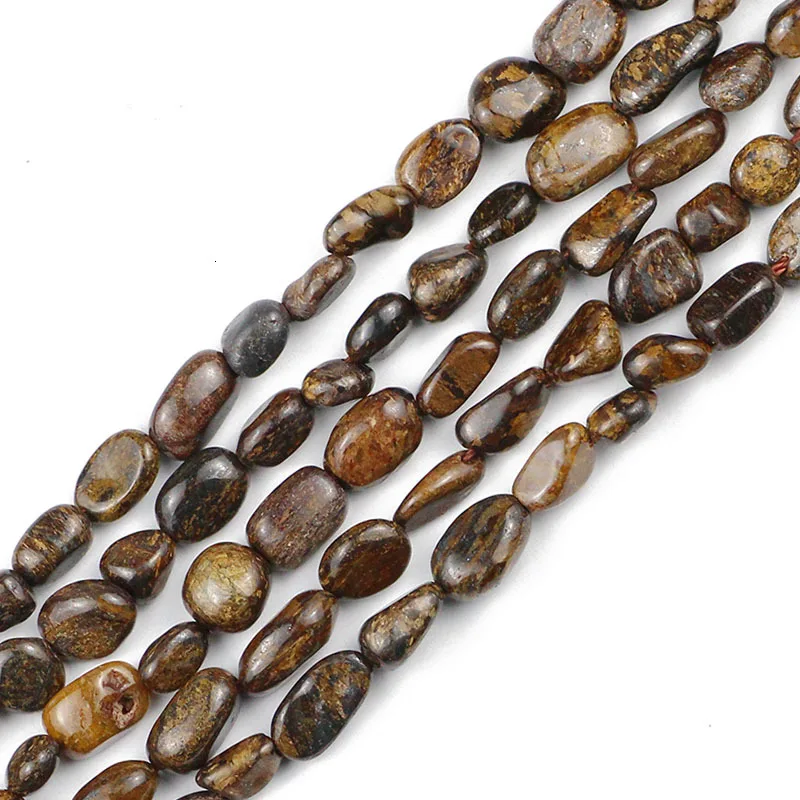 JHNBY бусины из бронзита, натуральный камень, 4~ 8 мм, 15 дюймов, неправильные кусочки гальки, распорки, бусины, ювелирные изделия, браслет, сделай сам, аксессуары