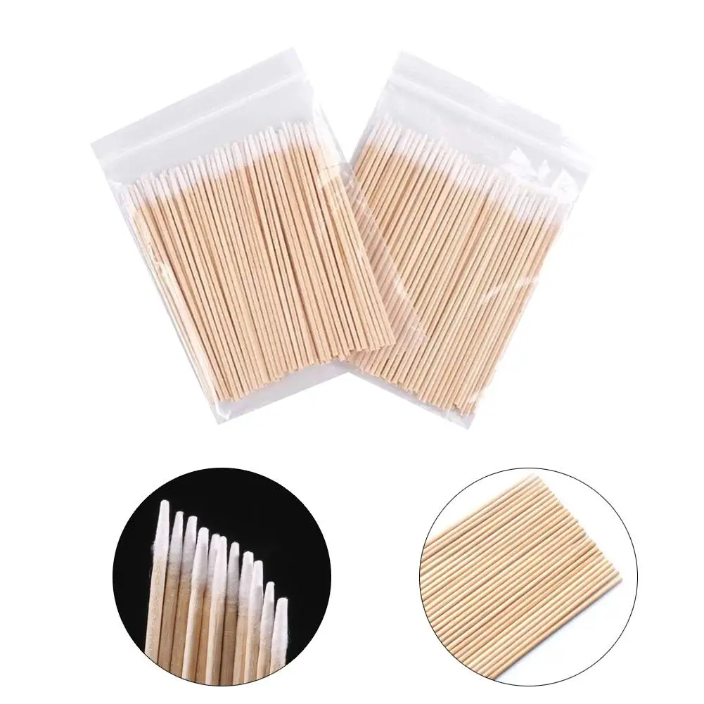 100 шт. деревянный ватный тампон косметика постоянный макияж медицинские