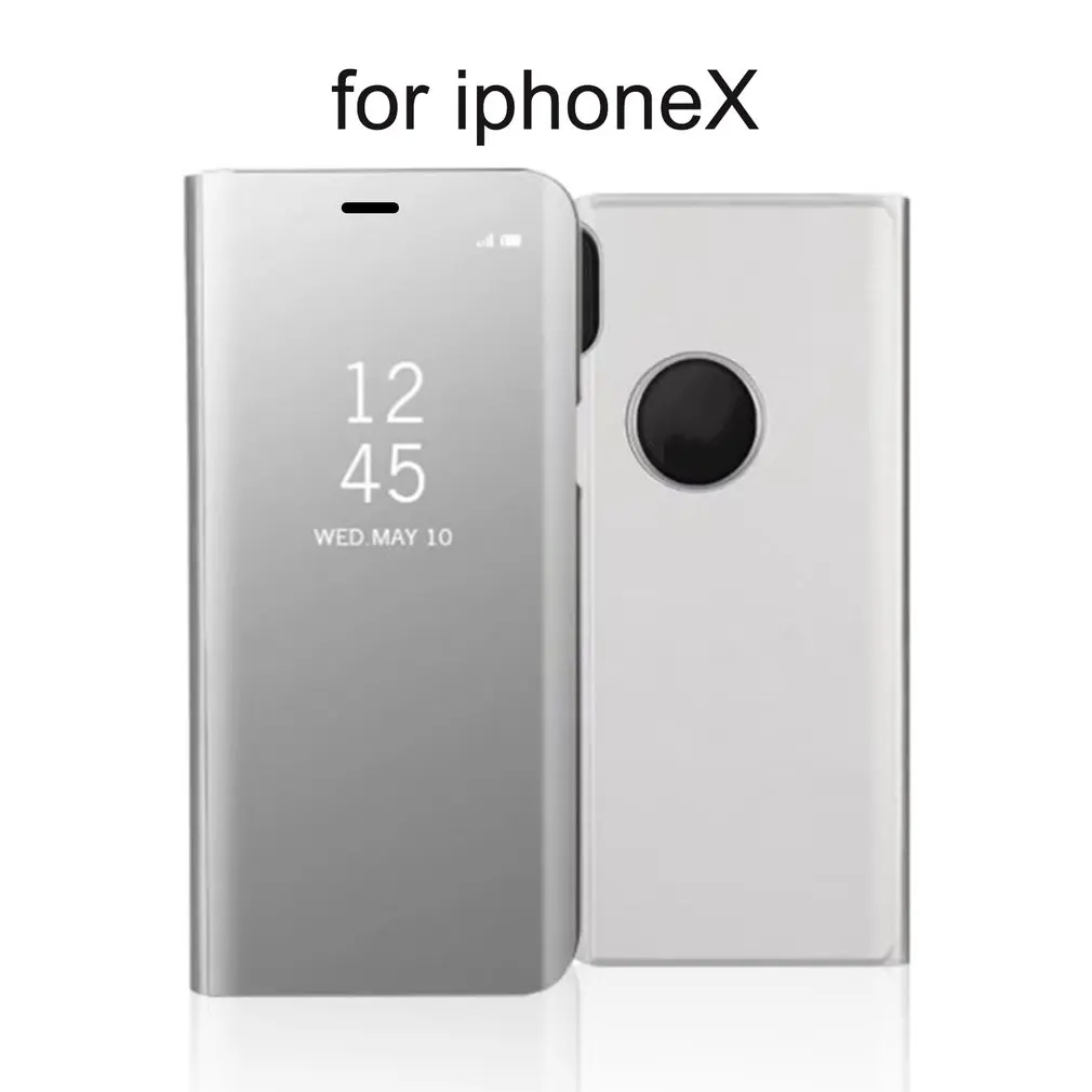 Модный умный зеркальный Прозрачный чехол для телефона из искусственной кожи с