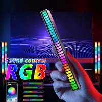 32led strip pickup rhythm lamp rgb colorful tube sound activated usb music atmosphere lights bar ambient night lamp app control