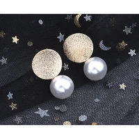 simple and elegant big round imitation pearl pendant female anniversary exquisite gift female wedding bride earrings new
