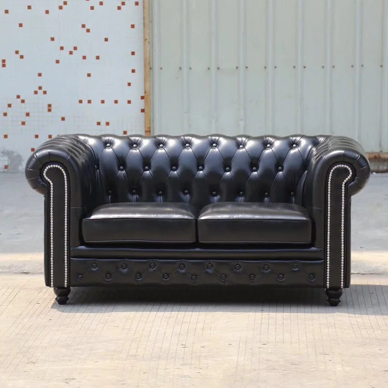 

Классический роскошный 2-местный диван Chesterfield из натуральной кожи, набор диванов для гостиной