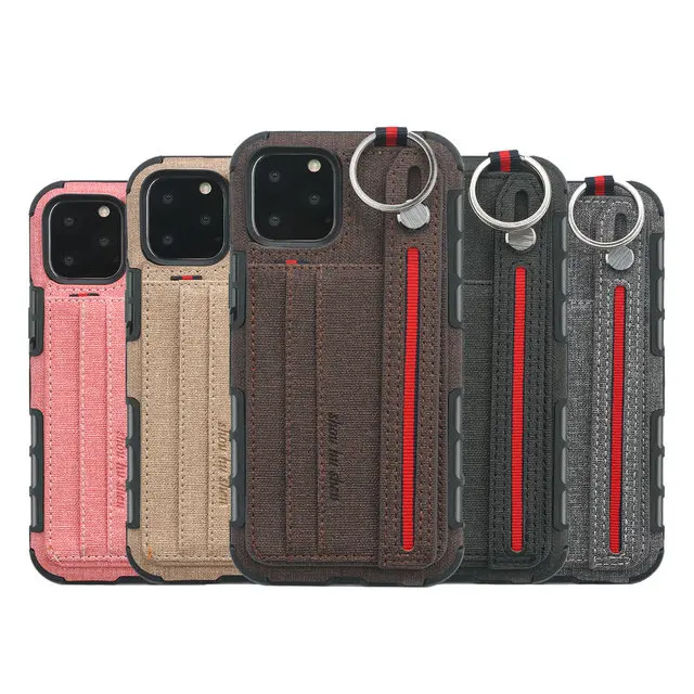 Для Coque iPhone 11 чехол для iPhone 11 Pro Max Роскошный чехол металлическое кольцо карточка из ткани слот Etui для iPhone11 Pro Чехол 11Pro Funda