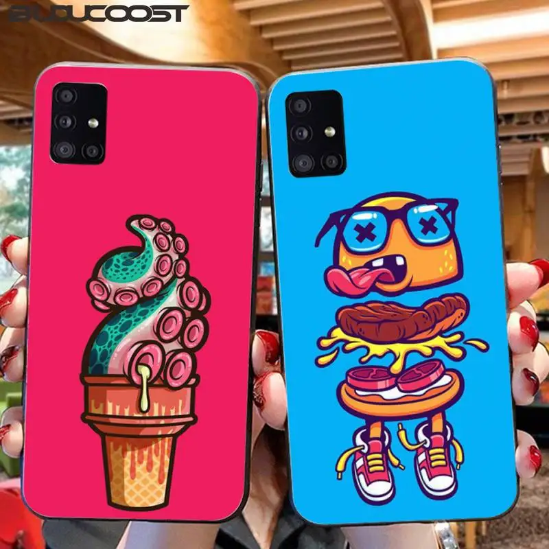 

Cute burger ice cream Bling Cute Phone Case For Samsung A10 20 30 40 50 70 10S 20S 2 Core C8 A30S A50S A7 8 9 2018 STAR