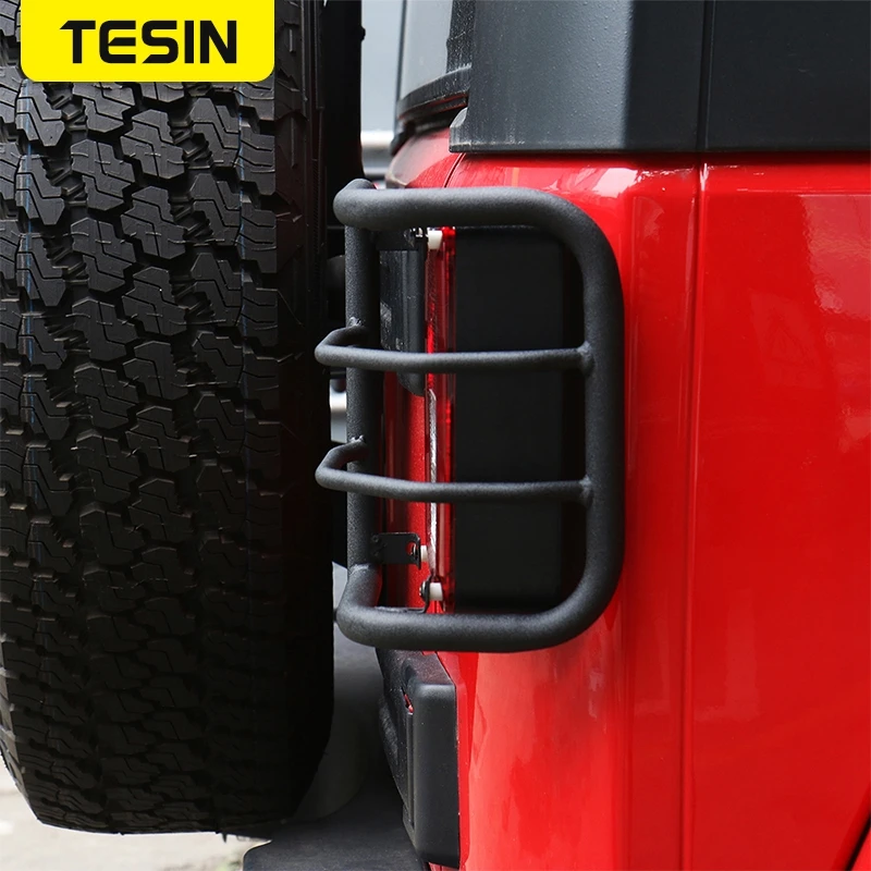 Защитная светильник шка для заднего фонаря TESIN металлическая Jeep Wrangler JK 2007 + черные