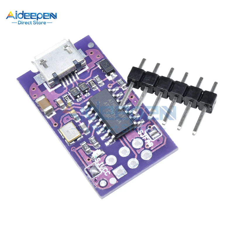 Миниатюрный AVR ISP ATtiny44 ATTiny45 85 программатор с Micro USB модуль для Arduino IDE загрузчик