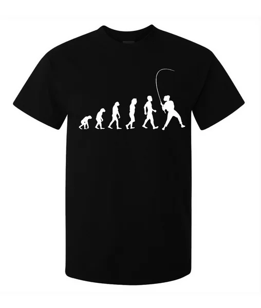 Evolution Fishing Funny Fisher Men'S (Woman'S Available) Футболка Черная Спортивная футболка|Мужские