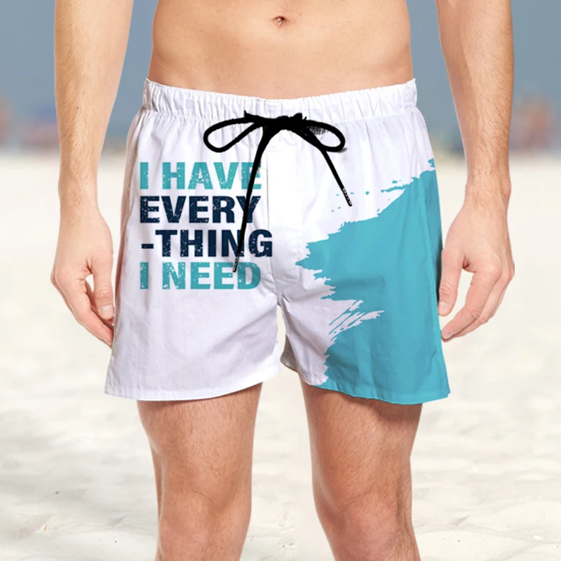 

2021Hot Summer Beach Pants 3D Surfing Swimming Trunks Men'S Swimwear Handsome Men's Beach Pants