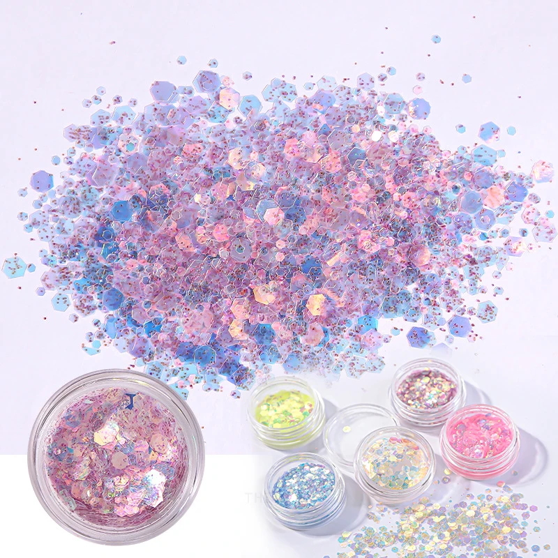 

Новинка, 6 цветов, 1-6 мм, Микс сломанных блесток, сказочные глаза для дизайна ногтей, искусство, искусство, искусственная форма, заполнение, Юв...