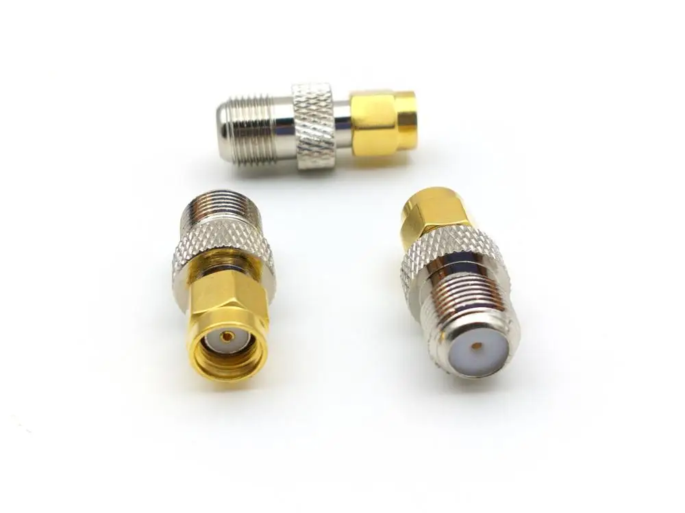 

30PCS brass F Type Female Jack to RP SMA RPSMA male Socket RF Coax adapter New