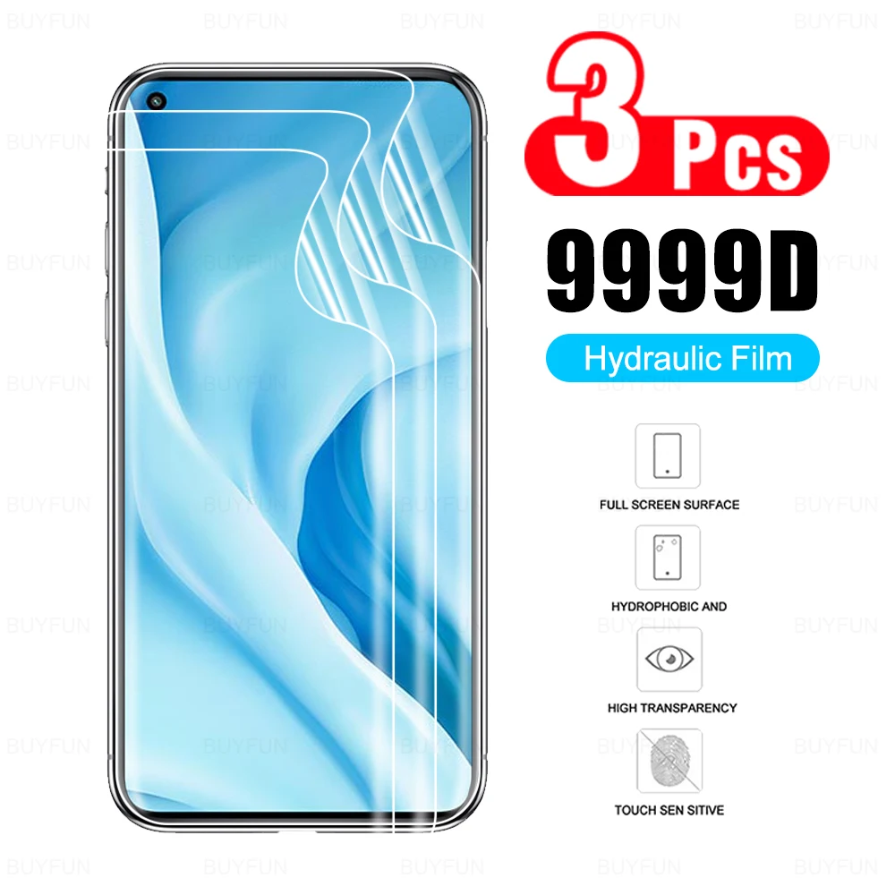 

3Pcs Cover Hydrogel Film On The For Xiaomi 10 Lite Screen Protector For Xiaomi 11 Lite 4G 11 Lite 5G Phone Screen Protector Film