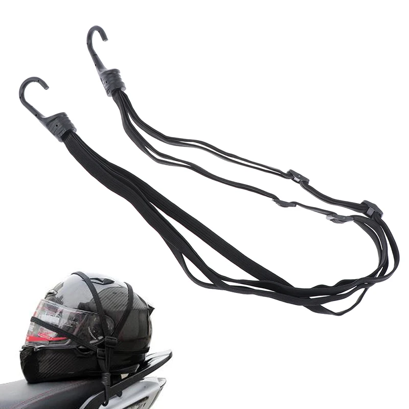 

1pcs 2 Hooks Motorcycle Helmet Straps Luggage Retractable Elastic Rope Fixed Strap Net Belt 90cm