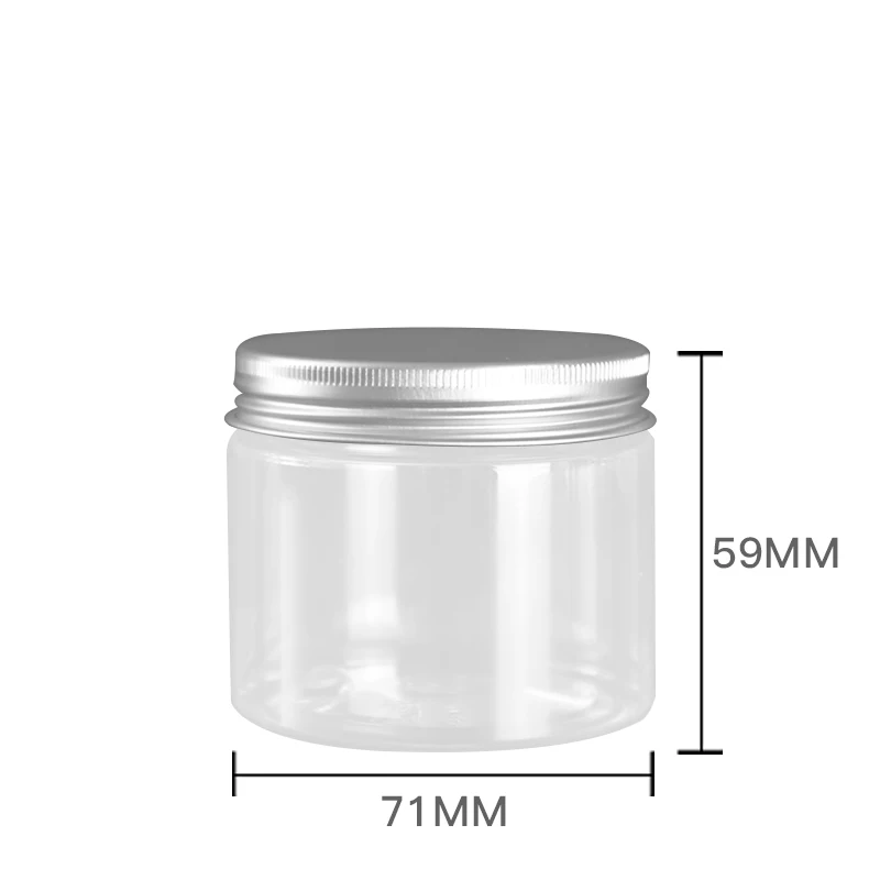 Пустой косметический контейнер 150 г с алюминиевой крышкой банка для крема ухода
