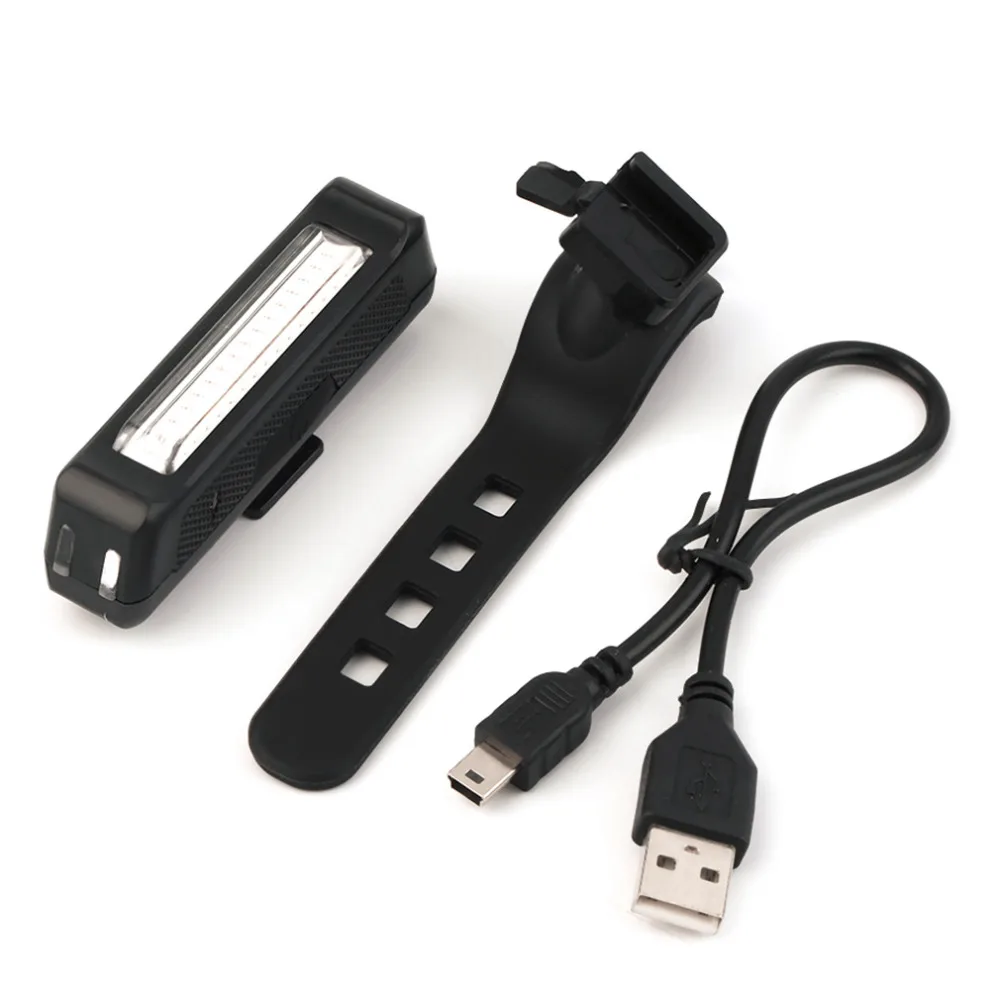 

USB Rechargeable Bike Bicycle Light Rear Back Safety Tail Light Red New
