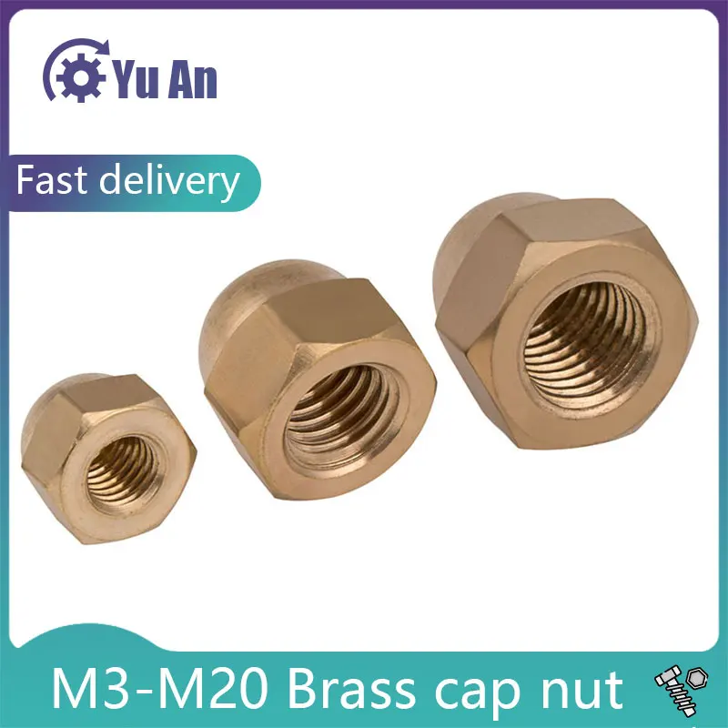 

Copper Cap Nut, Copper Household Decorative Nut, M3-M20 5PCS