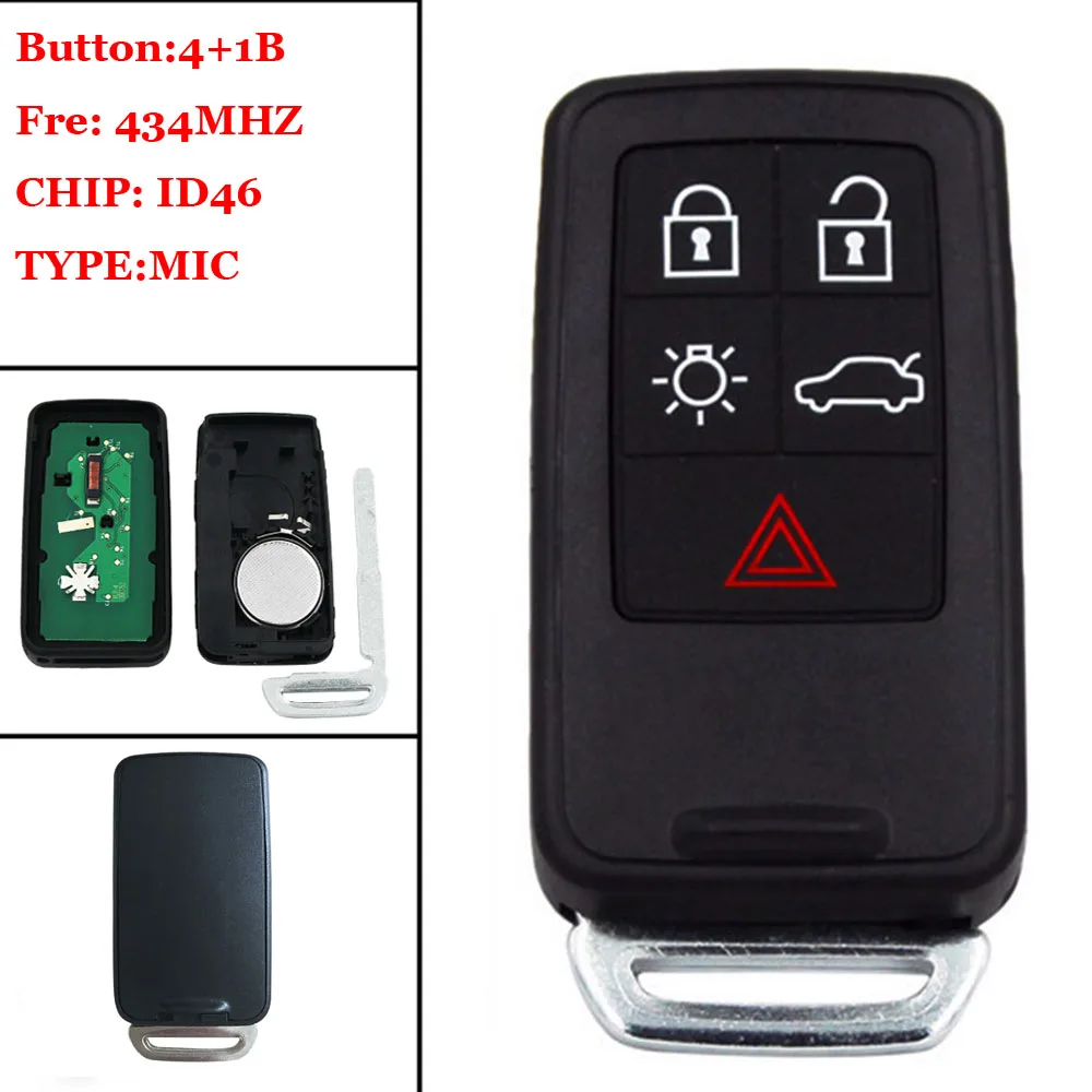 Пульт дистанционного управления XNRKEY с 5 кнопками смарт-карта Z 434 МГц чип ID46 Новый