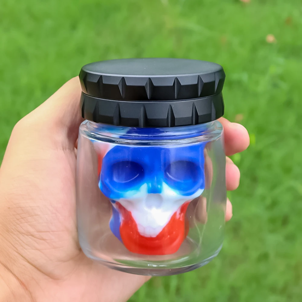 

Металлическая мельница HORNET, стеклянный резервуар для хранения, силиконовый лайнер с призрачной головкой, 4-слойный контейнер для хранения и...