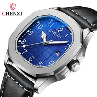 mens watch top brand luxury casual leather quartz mens watch business clock mens sports waterproof date chronograph