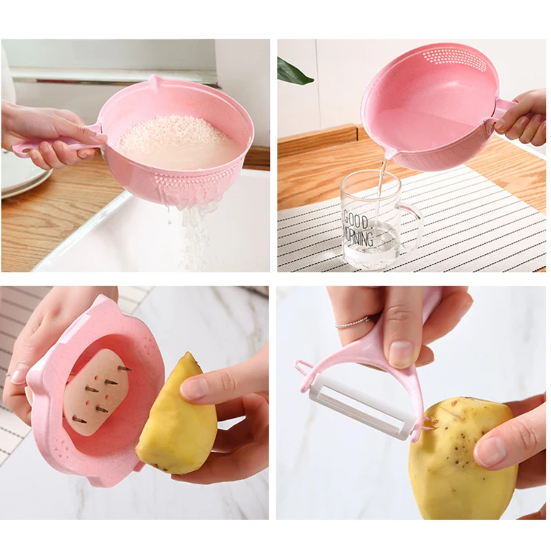 

Multi-function Potato Carrot Cucumber Mandoline Slicer Cutter Grater Shredders with Strainer/Kitchen Fruit and Vegetable Tools