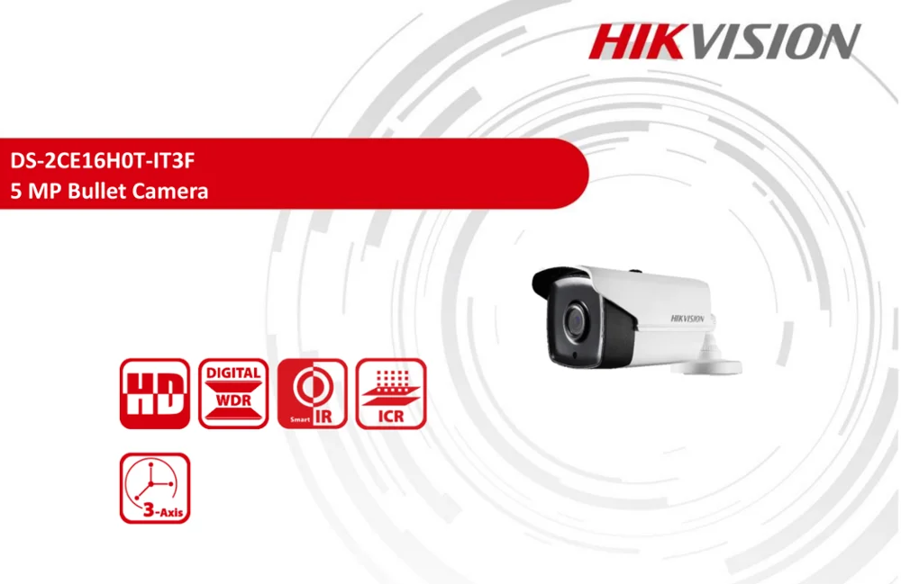 Камера видеонаблюдения Hikvision 5 МП фиксированная цилиндрическая камера