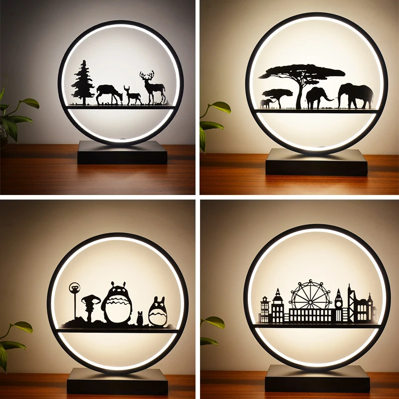 Круглый светодиодный светильник с дистанционным управлением современный теплый дизайн мультяшная