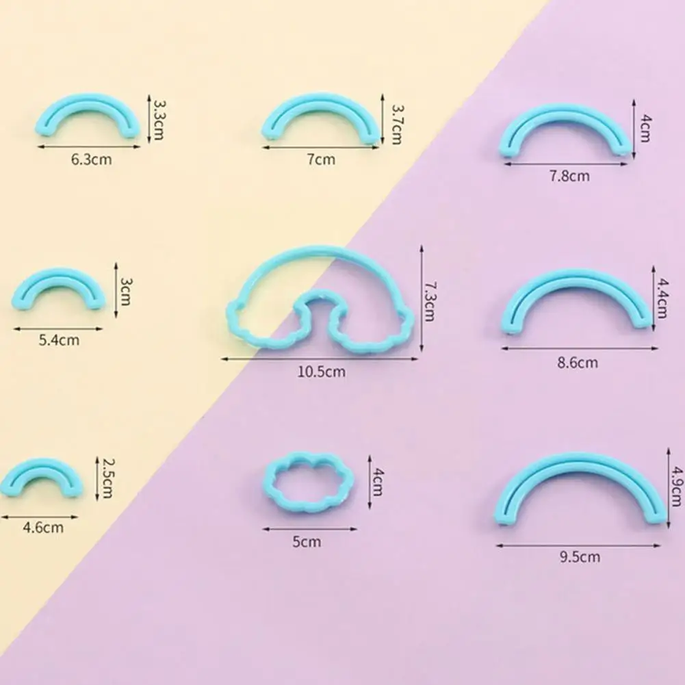 

9cps/set Cute Rainbow Cookie Cutter Cake Desserts Fondant Kitchen For DIY Biscuit Home Cake Decorating Tools Party Mold Coo L8Y1