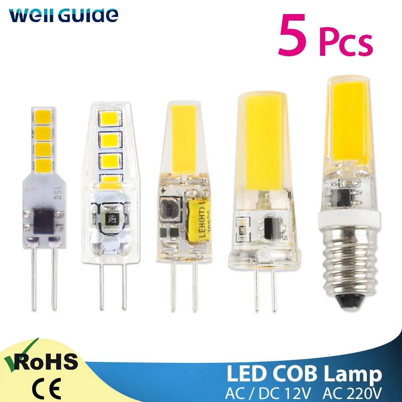 

5pcs LED G4 G9 Dimmable LED Light 220V AC DC 12V Led COB Lamp LED G9 3W 6W 10W SMD 2835 LED Lighting replace Halogen Spotlight