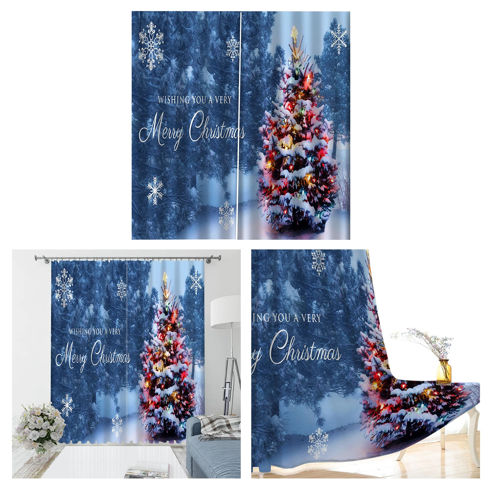 

Print Shower Curtain Bathroom Waterproof Polyester Bath Curtain Washable Bath Decor Curtains with Hooks
