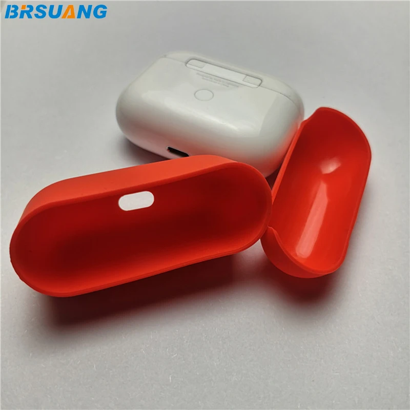 Мягкий Силиконовый Футляр для наушников BRSUANG Airpods Pro защитный чехол s жидкий