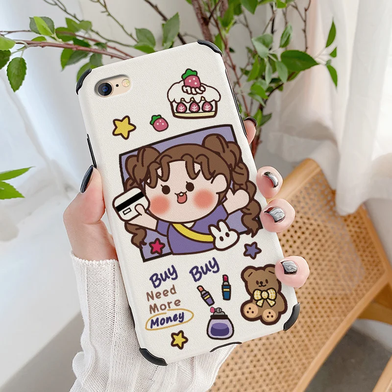 

Cartoon Bear Phone Case For iPhone 6 6S 6SPlus 6Plus Plus Liquid Silicone Cover