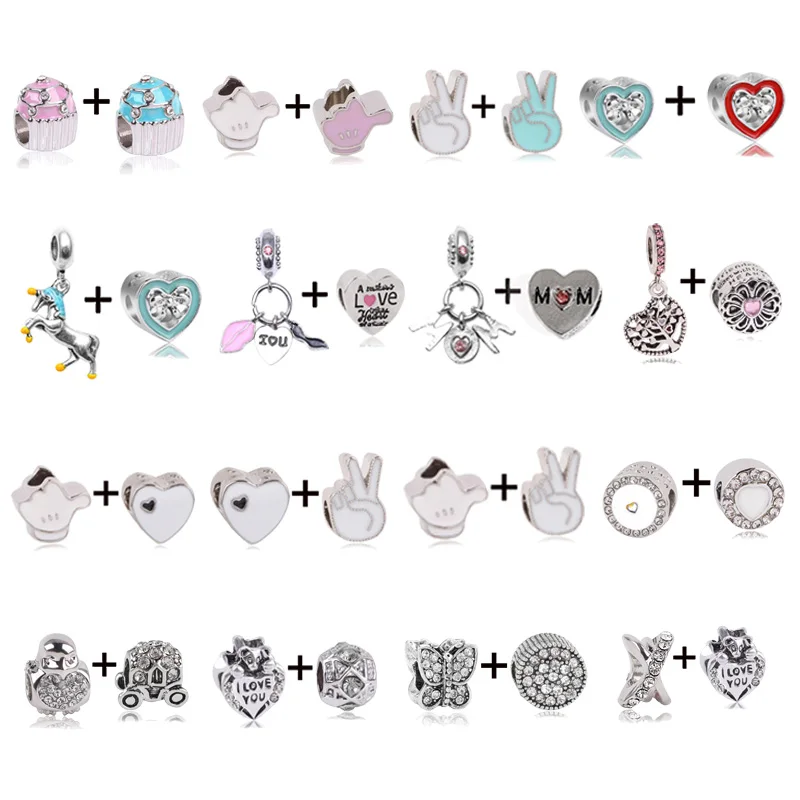 Boosbiy 2 шт Европейский стиль Красочный бисер торт подходит для очаровательного