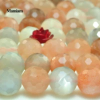 mamiam natural a mixed color moonstone faceted round 9 5mm stone smooth loose beads diy bracelet necklace jewelry making design