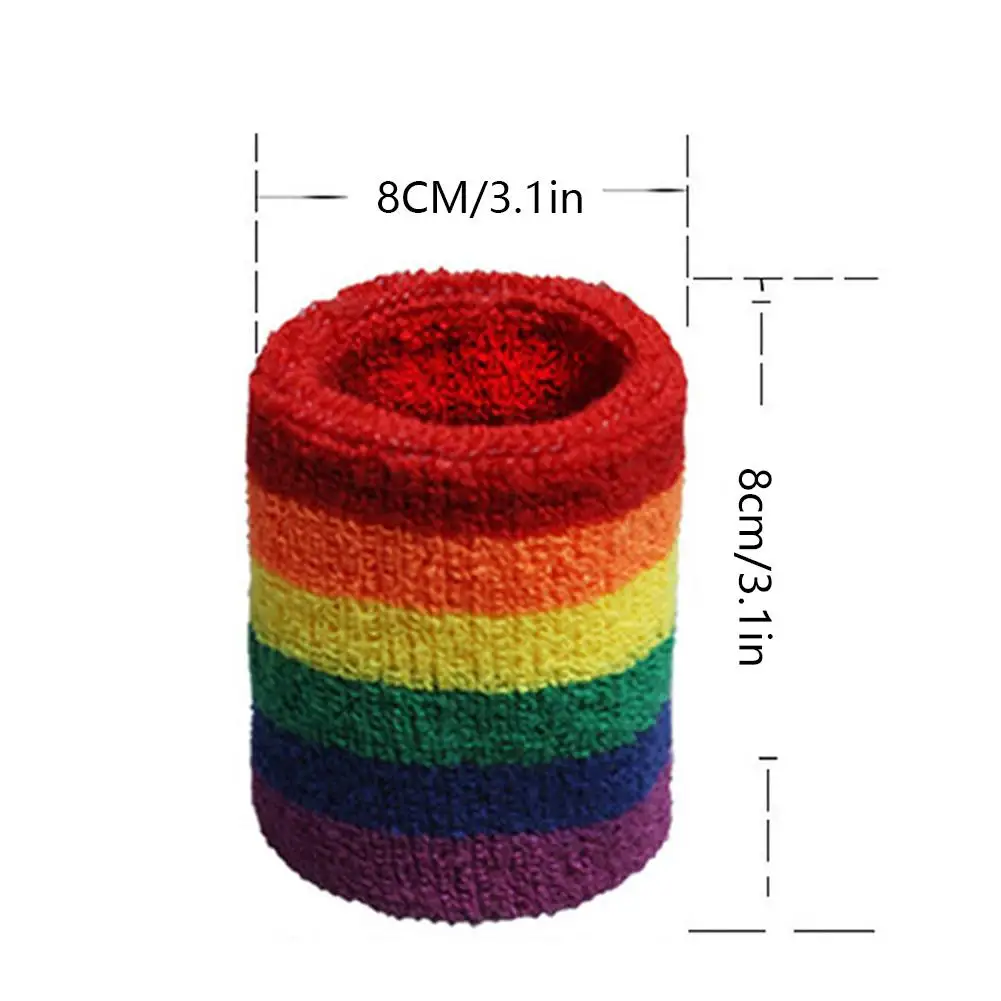 1 пара разноцветных поглощающих пот спортивных полотенец эластичные повязки на