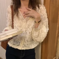 alien kitty apricot lace vintage women shirts sweet full sleeve chic high quality new autumn office lady casual streetwear tops