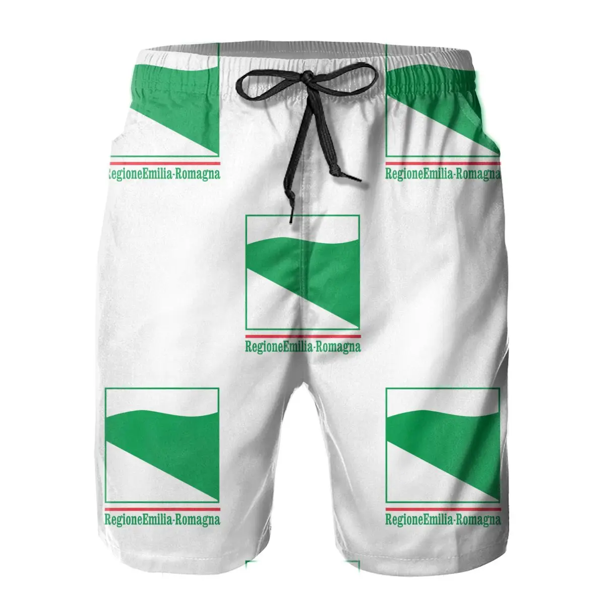 

Summer Men Beach Shorts Breathable Quick Dry Funny Novelty regions of Italy Casual Fictional Emilia-Romagna Flag Hawaii Pants