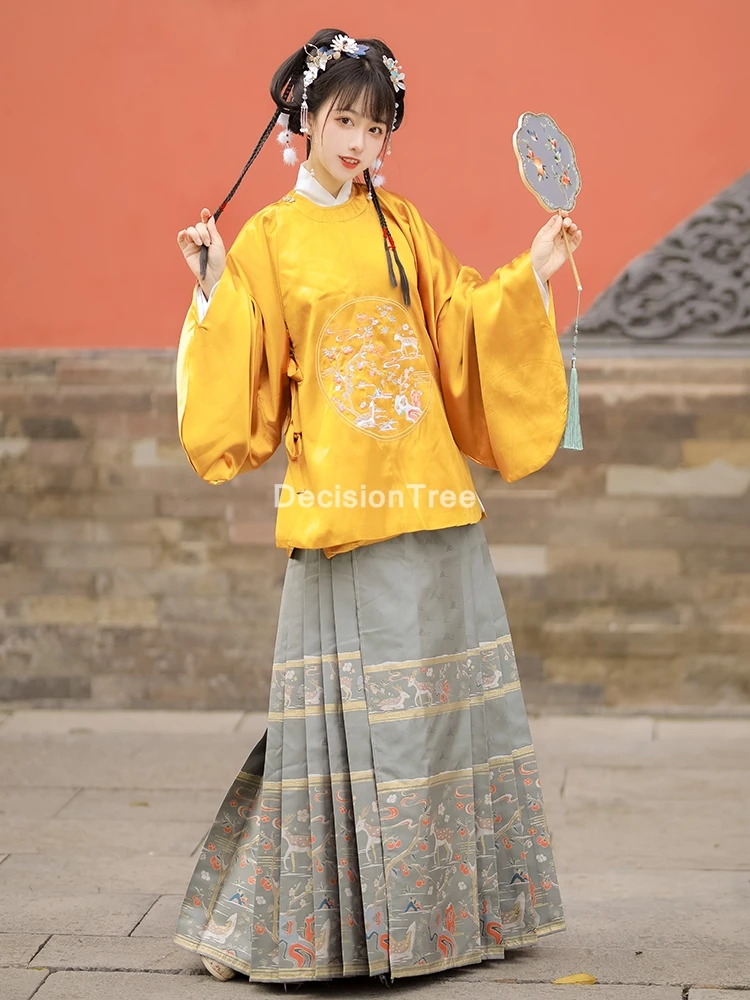 

2021 traditional chinese costumes women hanfu fairy clothes oriental costume folk dance ancient ming hanfu performance costume