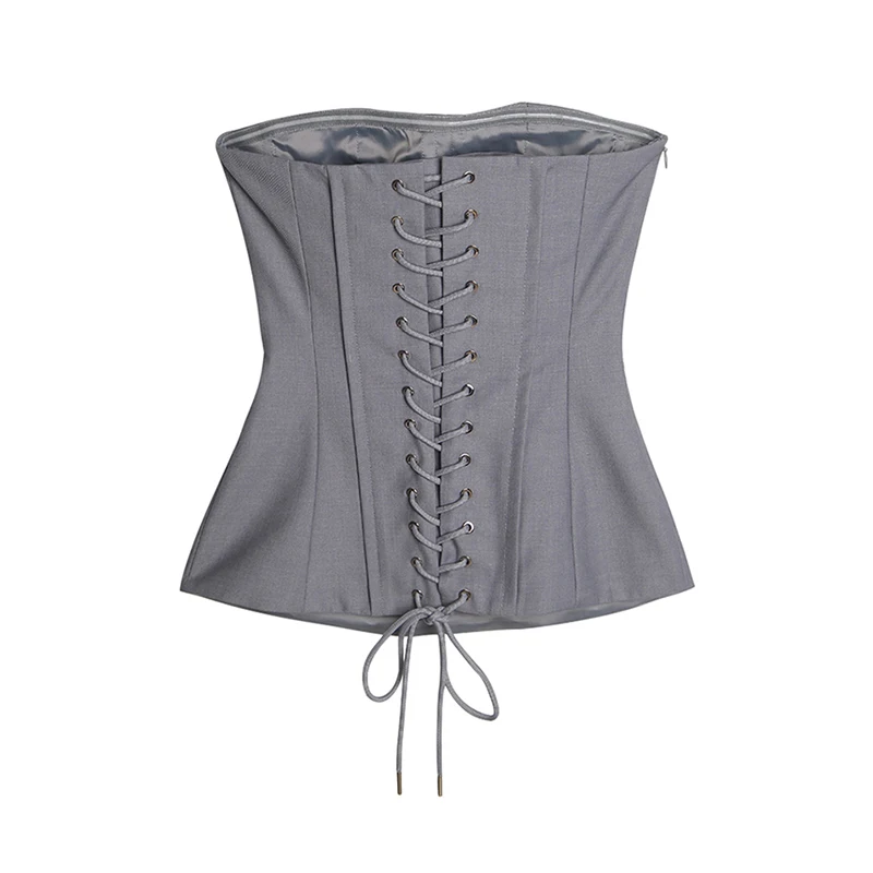 

Женский пикантный однотонный жилет, безрукавка с воротником-лодочкой и бантом на шнуровке, женская летняя модная одежда, новинка 2021 года