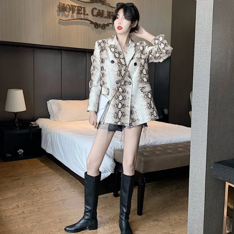 Весна 2020 новый женский Блейзер модный свободный костюм с длинным рукавом Женский