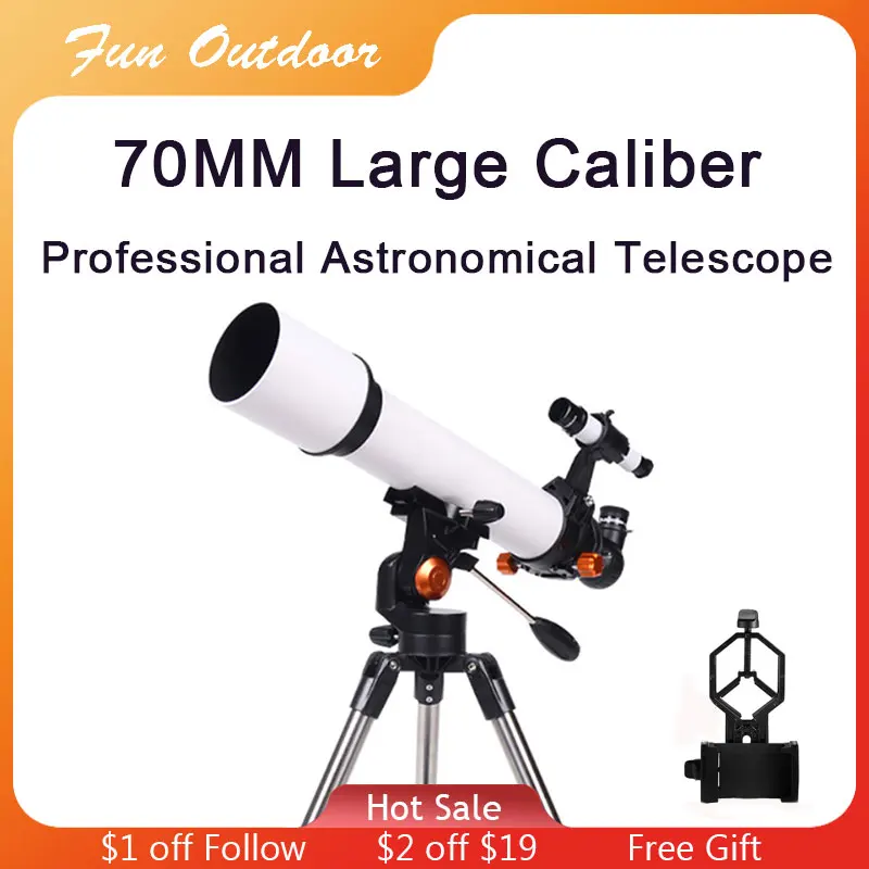 

Professional Astronomical Telescope Powerful HD Night Vision Deep Space View Moon Star High Quality 70MM Large Caliber Monocular