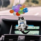 Разноцветный подвесной кулон в виде кошки, украшение для автомобиля, акриловое украшение для салона автомобиля, Креативные аксессуары для автомобиля