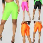 Модные женские леггинсы, байкерские шорты, обтягивающие однотонные шорты для фитнеса, тренировок, бега