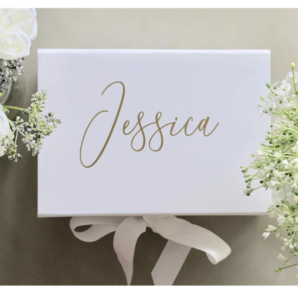 Bridesmaid Proposal Gift Box Bridesmaid Thank You Box Cutom Presentation Flower Girl Gift Box
