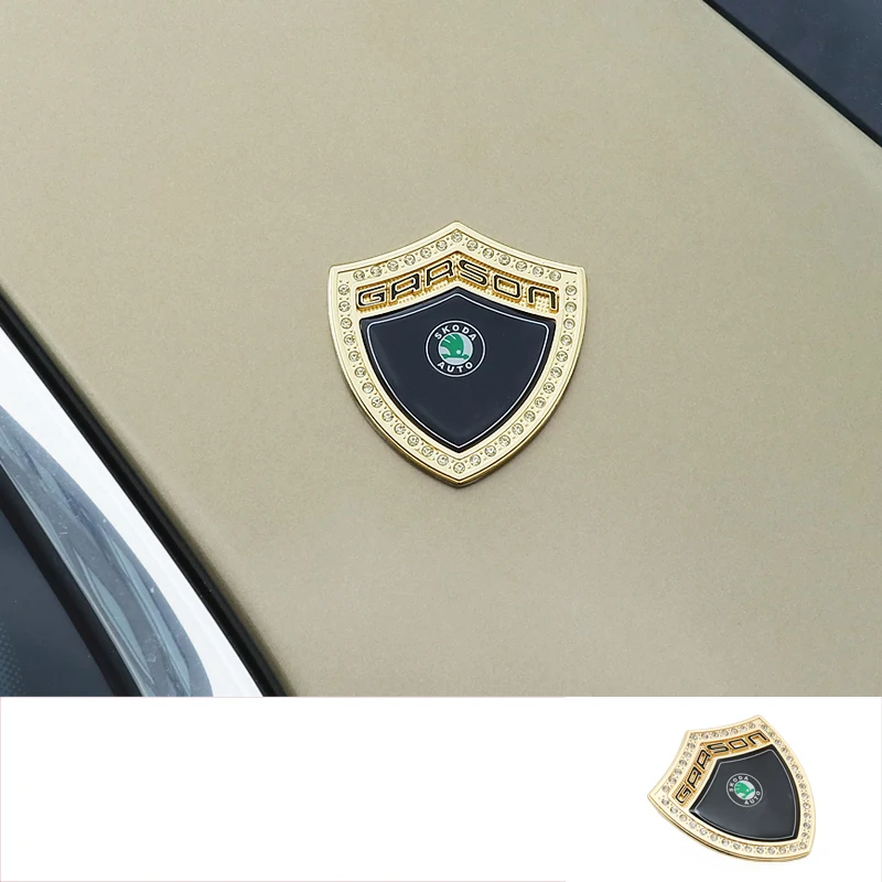 Lsrtw2017 металлическое декоративное для кузова автомобиля логотип знак для Skoda Kodiaq Karoq интерьерные молдинги аксессуары декоративные - Название цвета: type 5