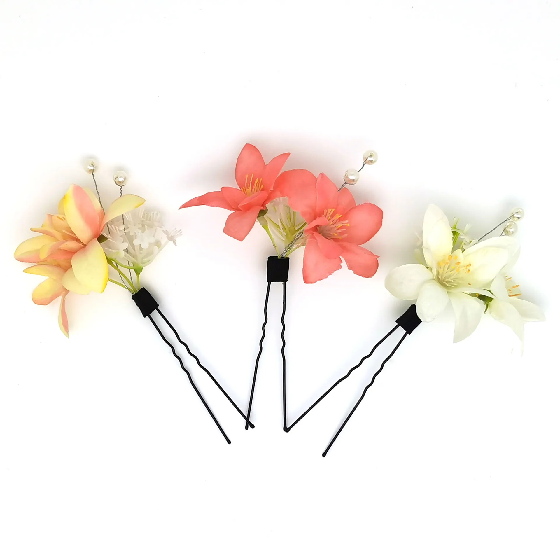 

Free shipping women Japanese fireworks hair clasp Hairpins girl's flower hairclip Hair Side Clips hair accessories